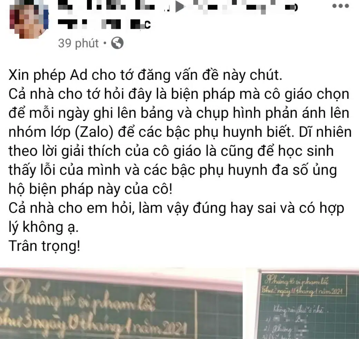 Giáo viên 'bêu' tên học sinh vi phạm lên bảng trước sự chứng kiến của cả lớp khiến phụ huynh tranh cãi Ảnh 1