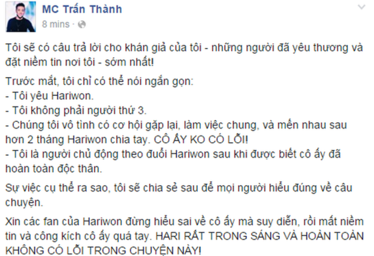 Giữa bão 'thương em' của Sơn Tùng, cách Trấn Thành bảo vệ Hari Won xa xưa bỗng hot rần rần Ảnh 4