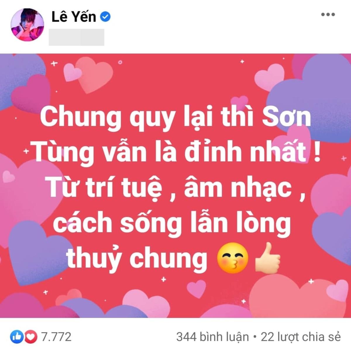 Có một nữ ca sĩ từng ca ngợi lòng chung thủy của Sơn Tùng thời điểm ViruSs chia tay Ngân Sát Thủ Ảnh 2