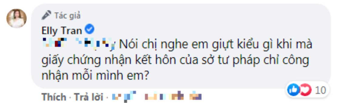 Bị nói là 'trà xanh' giật chồng người, Elly Trần đanh thép đáp trả Ảnh 8