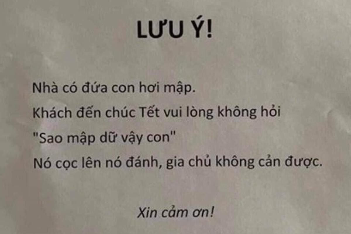 Những tấm bảng 'bá đạo' treo trước cửa dành cho khách đến chơi nhà trong dịp Tết Ảnh 4