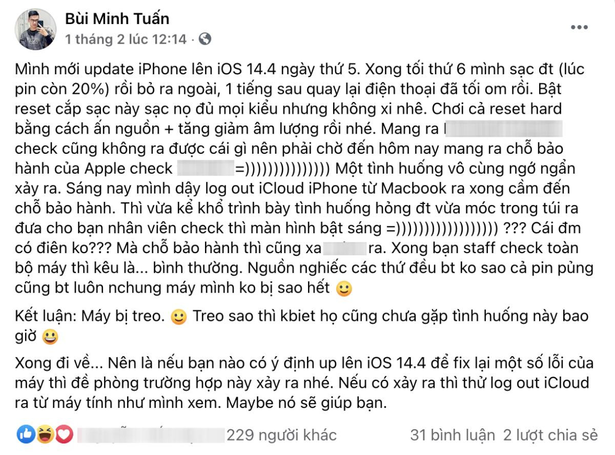 Người dùng iPhone tại Việt Nam gặp lỗi khó hiểu sau khi lên đời iOS 14.4 Ảnh 2