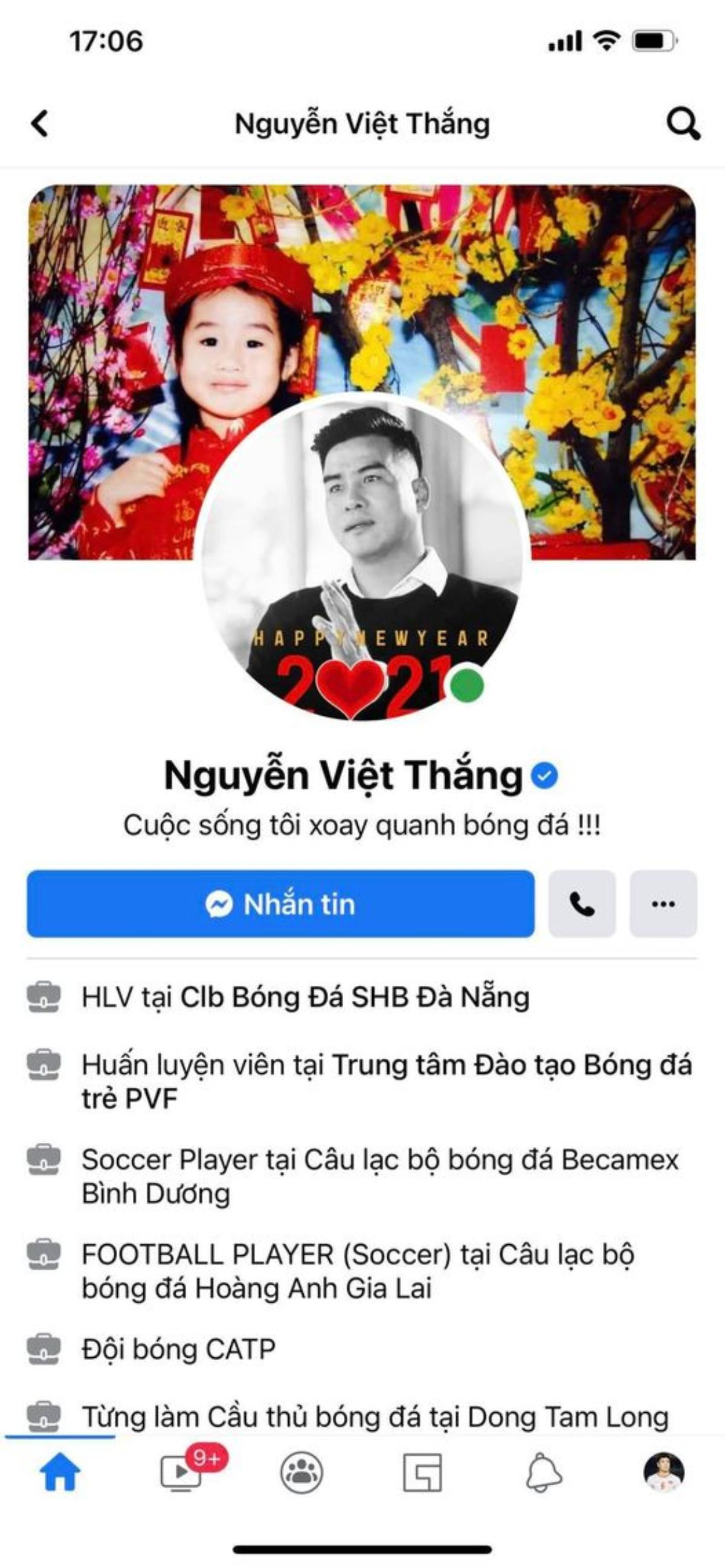 Cựu tiền đạo tuyển Việt Nam bị hack facebook Ảnh 1