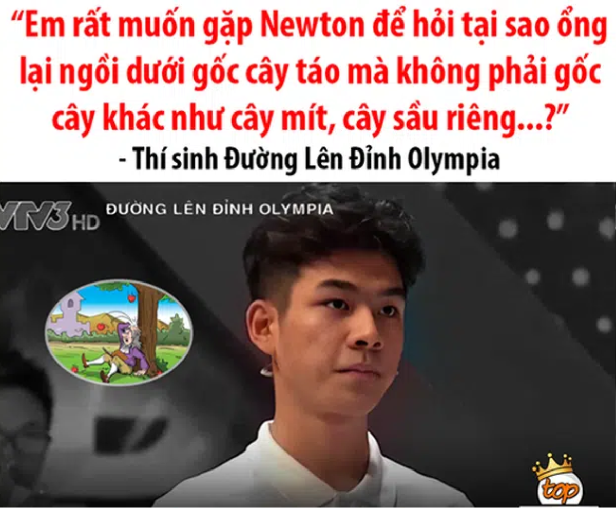 Thắc mắc về Newton và cây táo của thí sinh Olympia khiến dân tình 'dậy sóng' Ảnh 1