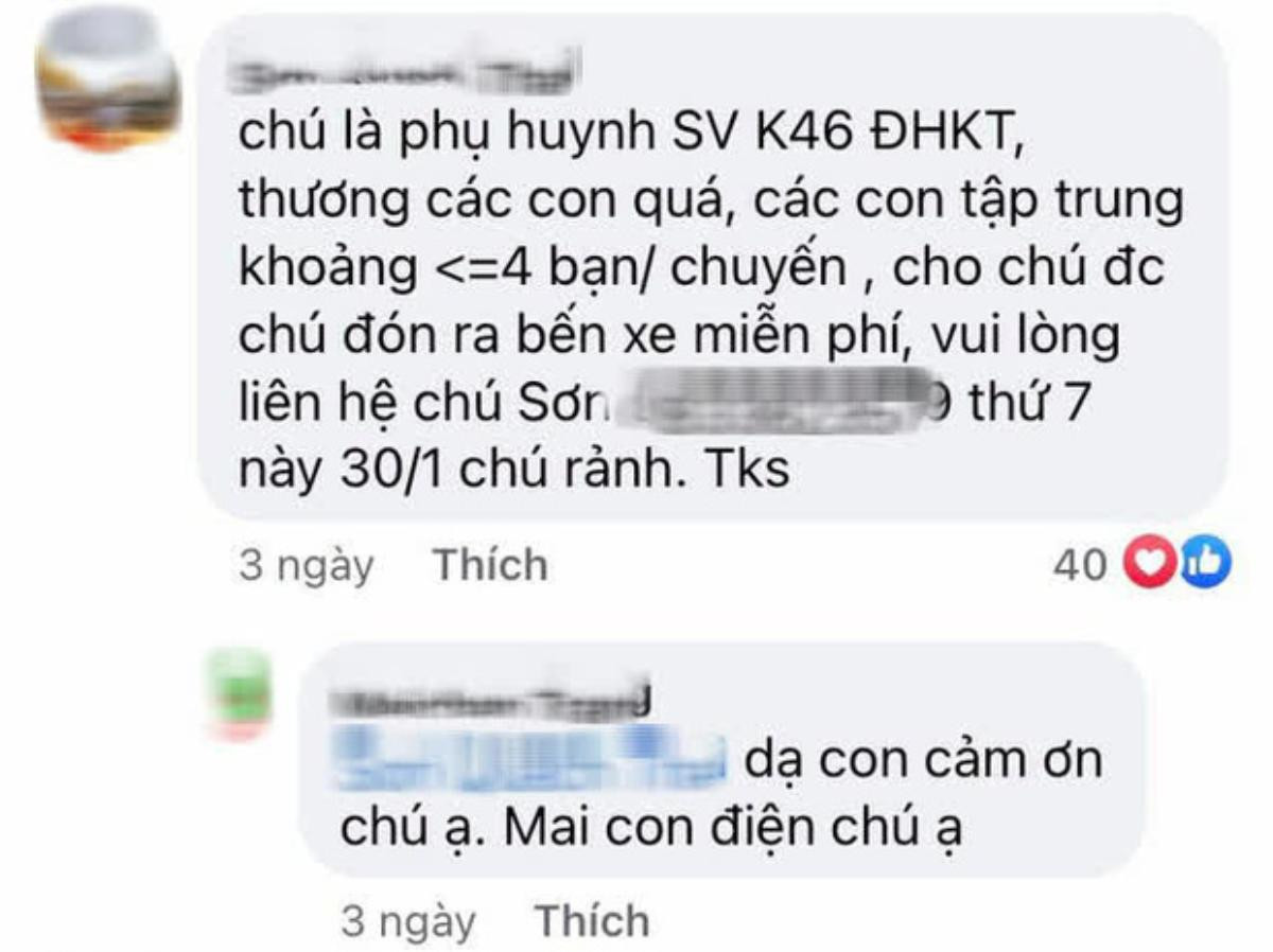 Thấy sinh viên đăng tìm người đi xe chung để tiết kiệm chi phí, vị phụ huynh có hành động gây xúc động Ảnh 2