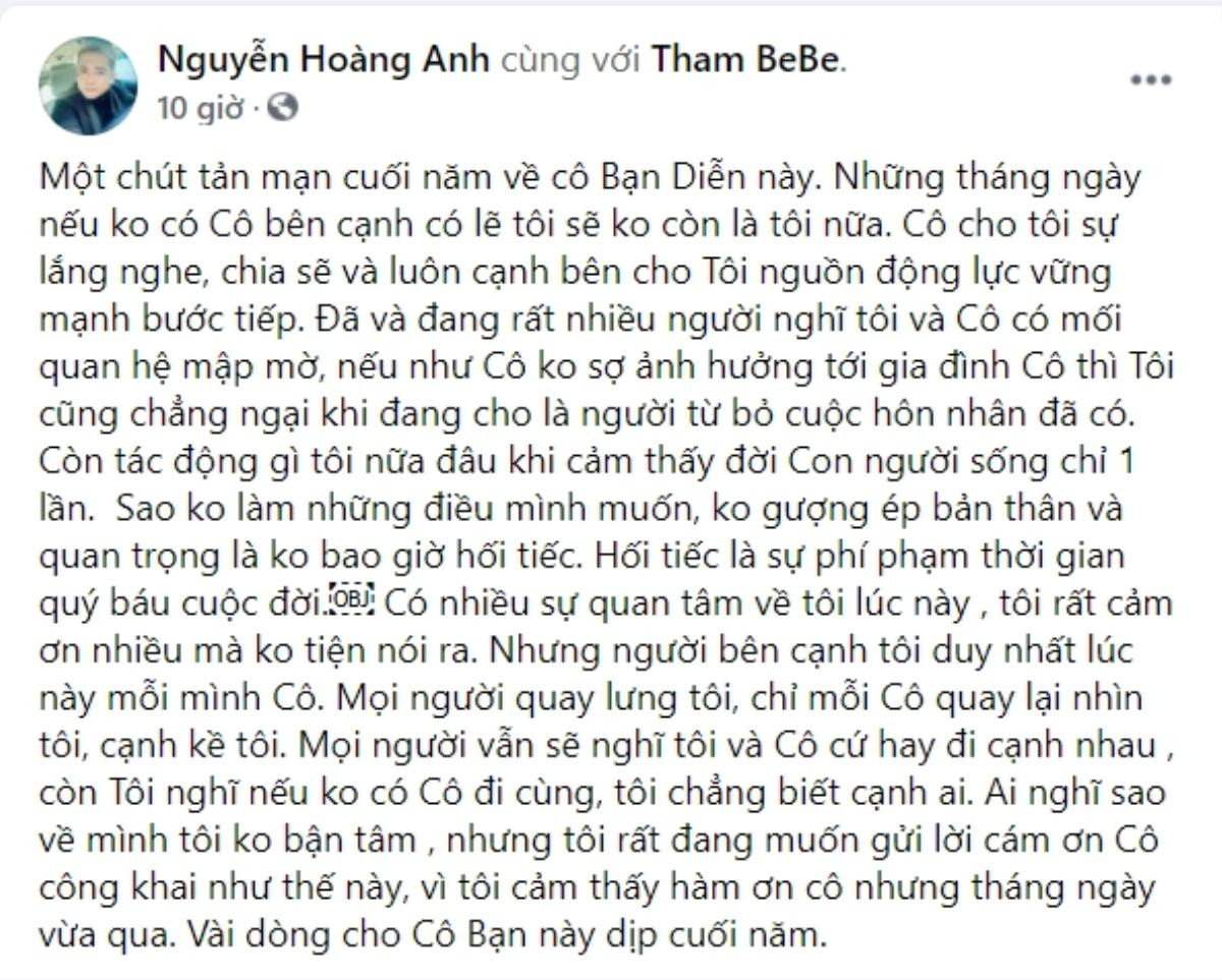 Hoàng Anh viết thư gửi 'tình tin đồn' sau ồn ào ly dị: 'Ai cũng quay lưng, chỉ có cô ấy bên cạnh tôi' Ảnh 3