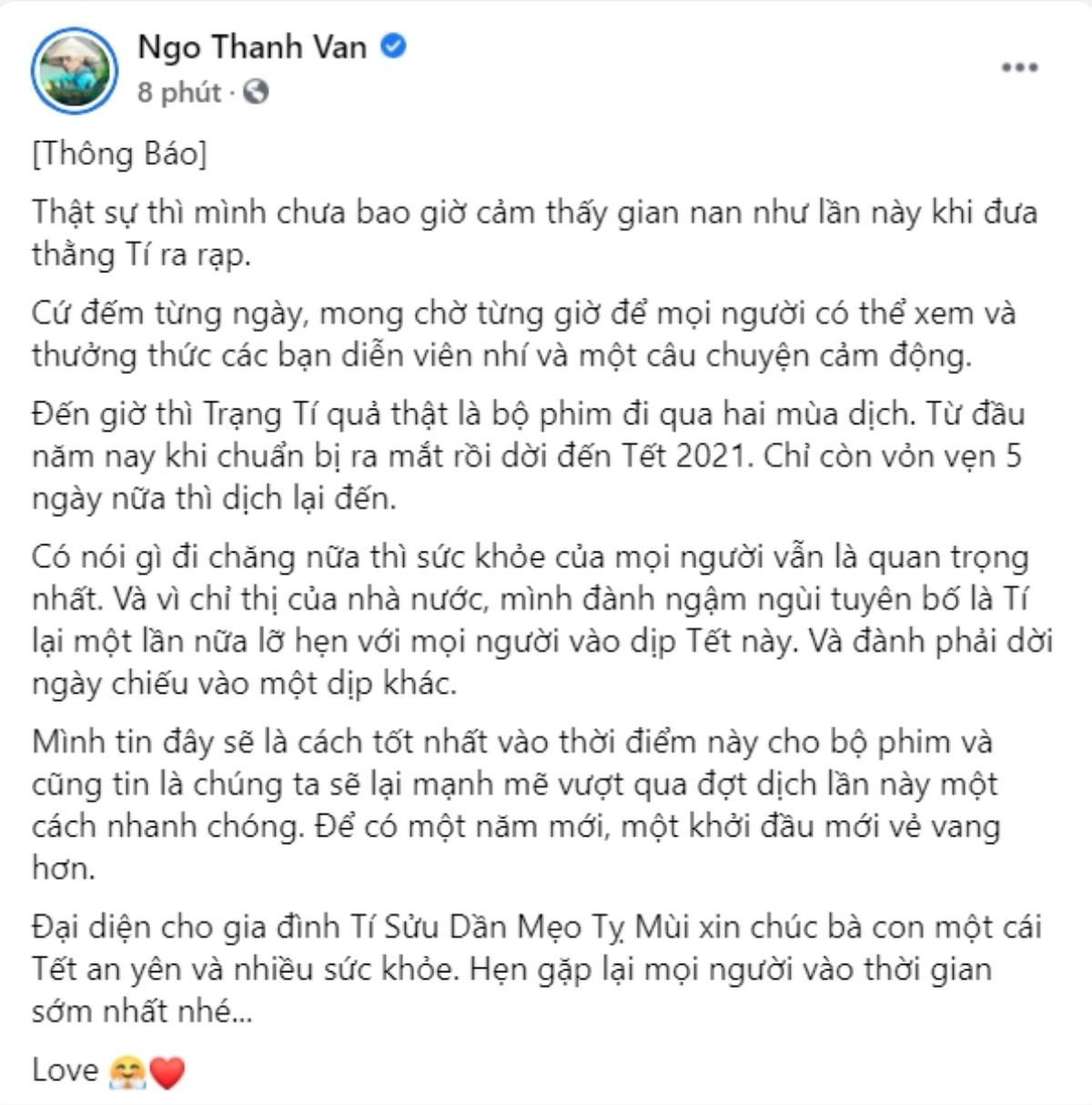 Đen như Trấn Thành - Ngô Thanh Vân: Vừa mở bán vé, họp báo đã phải dời lịch chiếu vì rạp ngừng hoạt động Ảnh 4