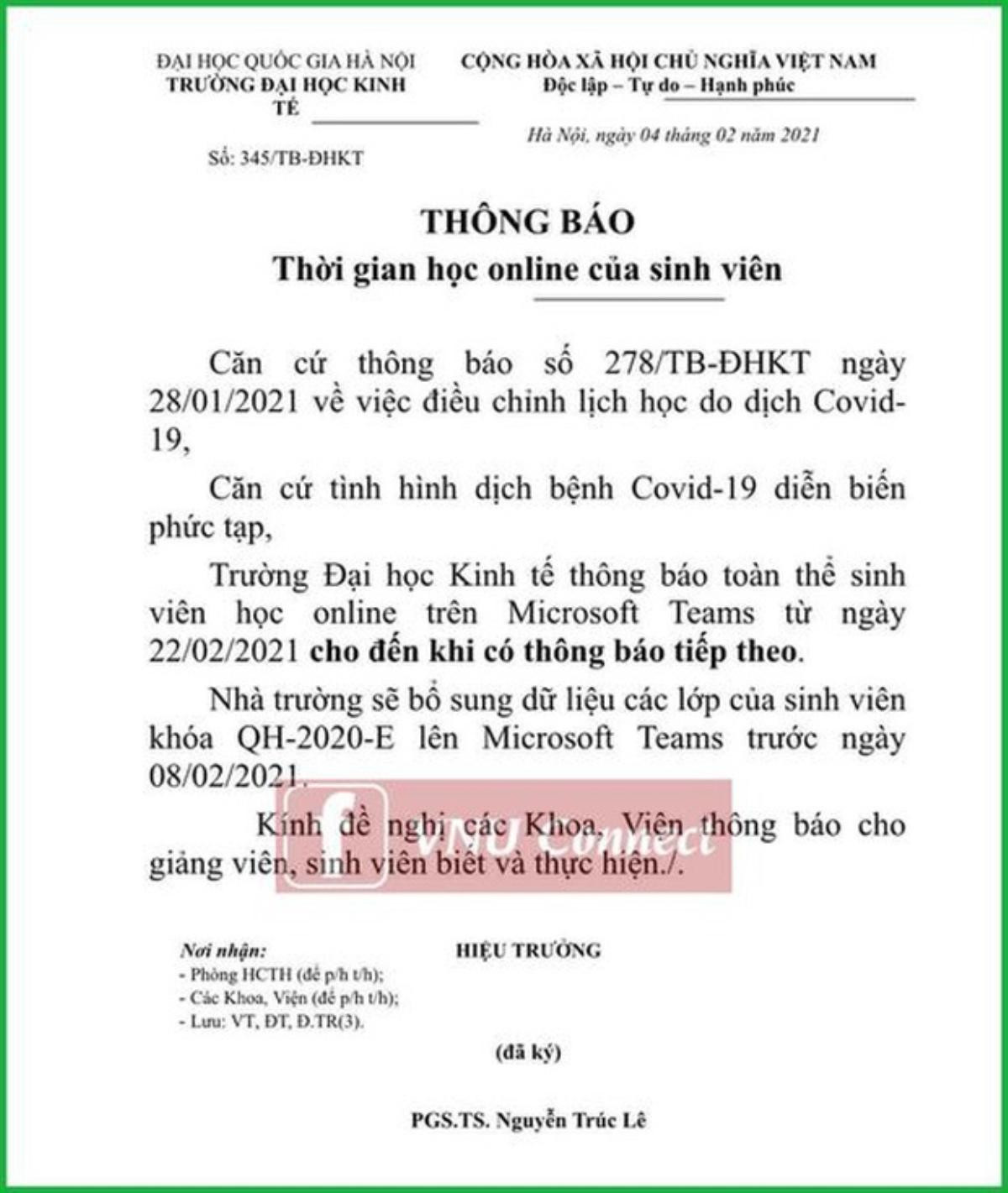 Nhiều Đại học chuyển sang hình thức dạy học trực tuyến sau Tết Tân Sửu 2021 Ảnh 1