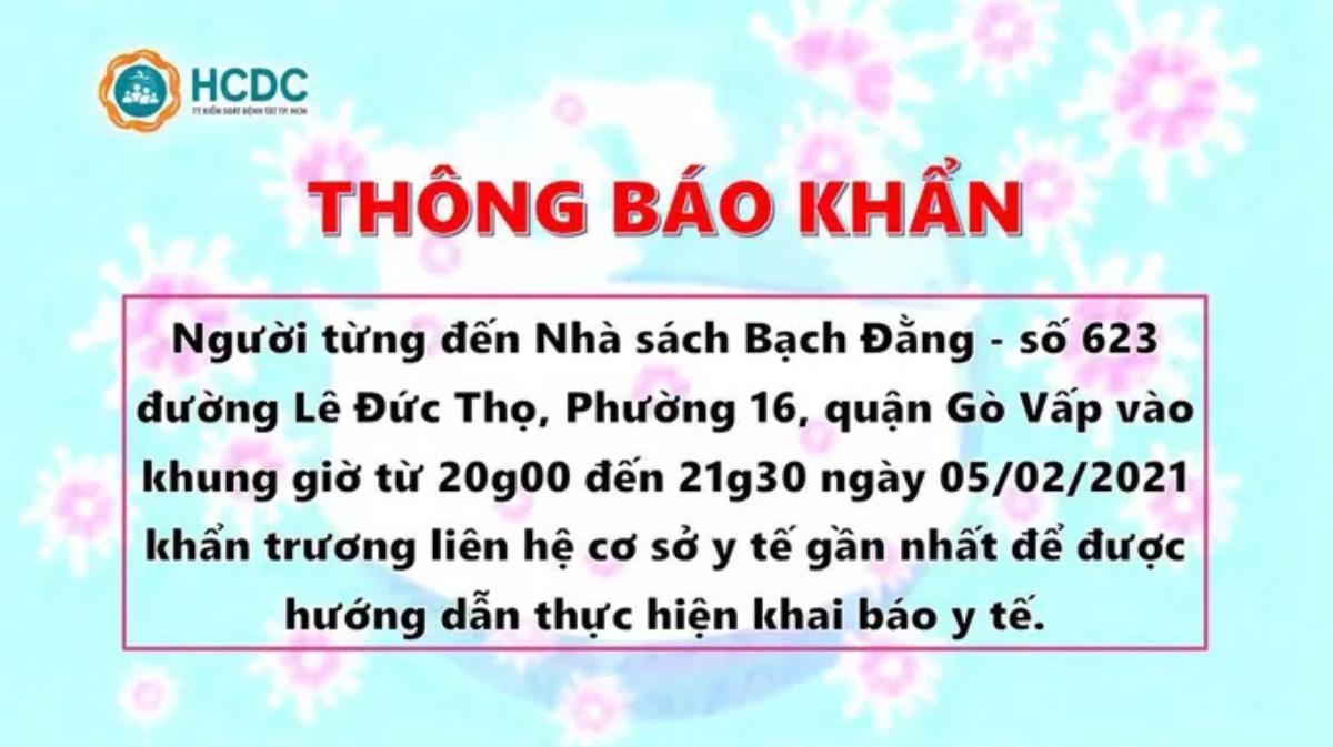 TP.HCM ra thông báo khẩn tìm người đến quán ăn, nhà sách liên quan đến ca mắc COVID-19 Ảnh 3