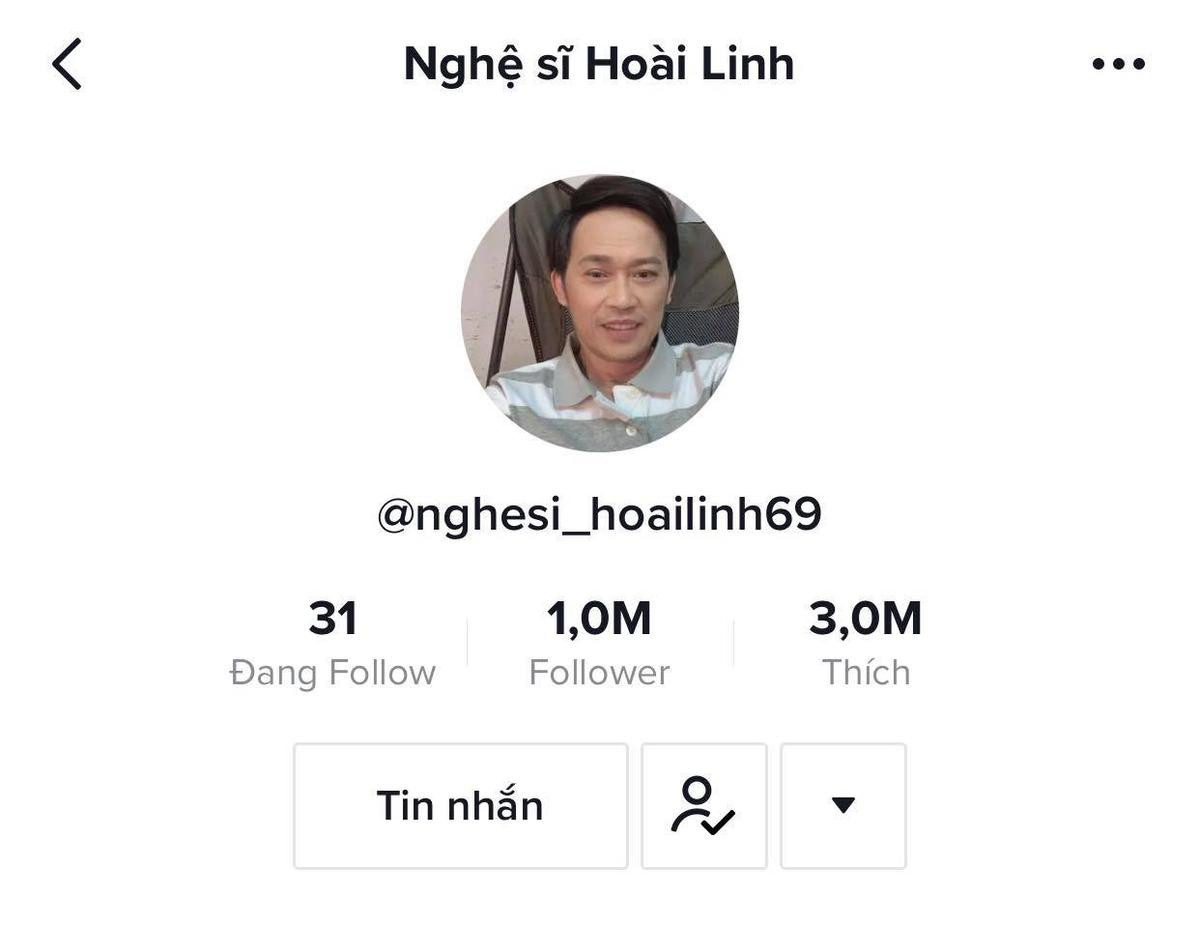 Sau 1 ngày ra nhập sân chơi TikTok, NSƯT Hoài Linh lập thành tích khủng Ảnh 3