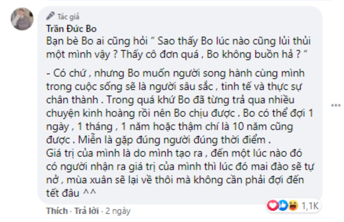 Trần Đức Bo bất ngờ đăng status về tình đầu đồng giới năm 16 tuổi, gu người yêu khiến dân mạng ngỡ ngàng Ảnh 6