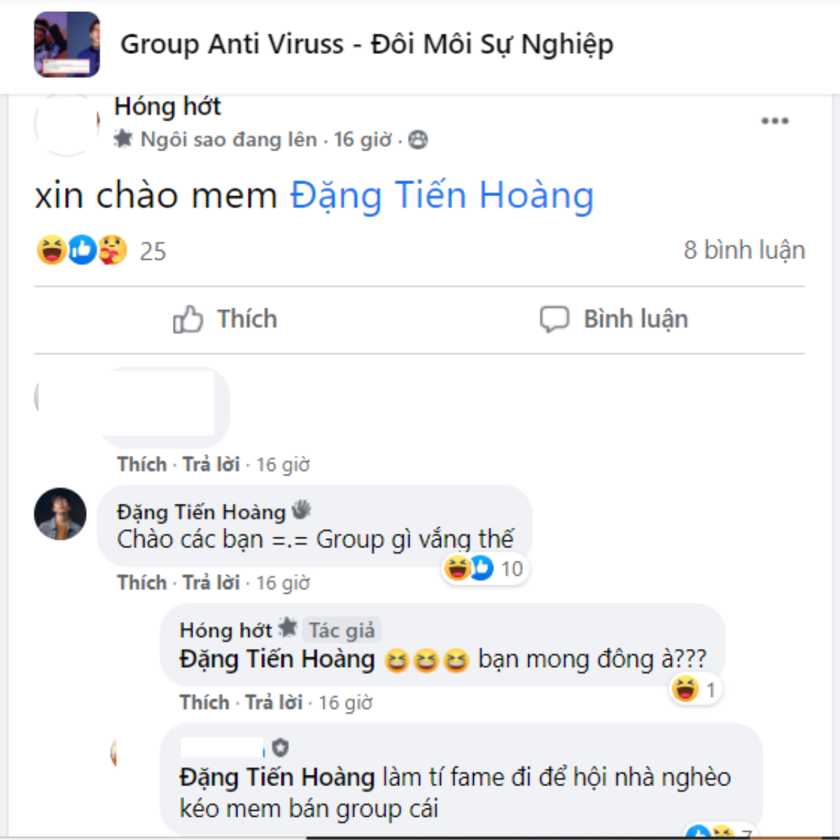 ViruSs gia nhập group anti chính mình, bị admin phát hiện và những pha xử lý hài hước với anti-fan Ảnh 3