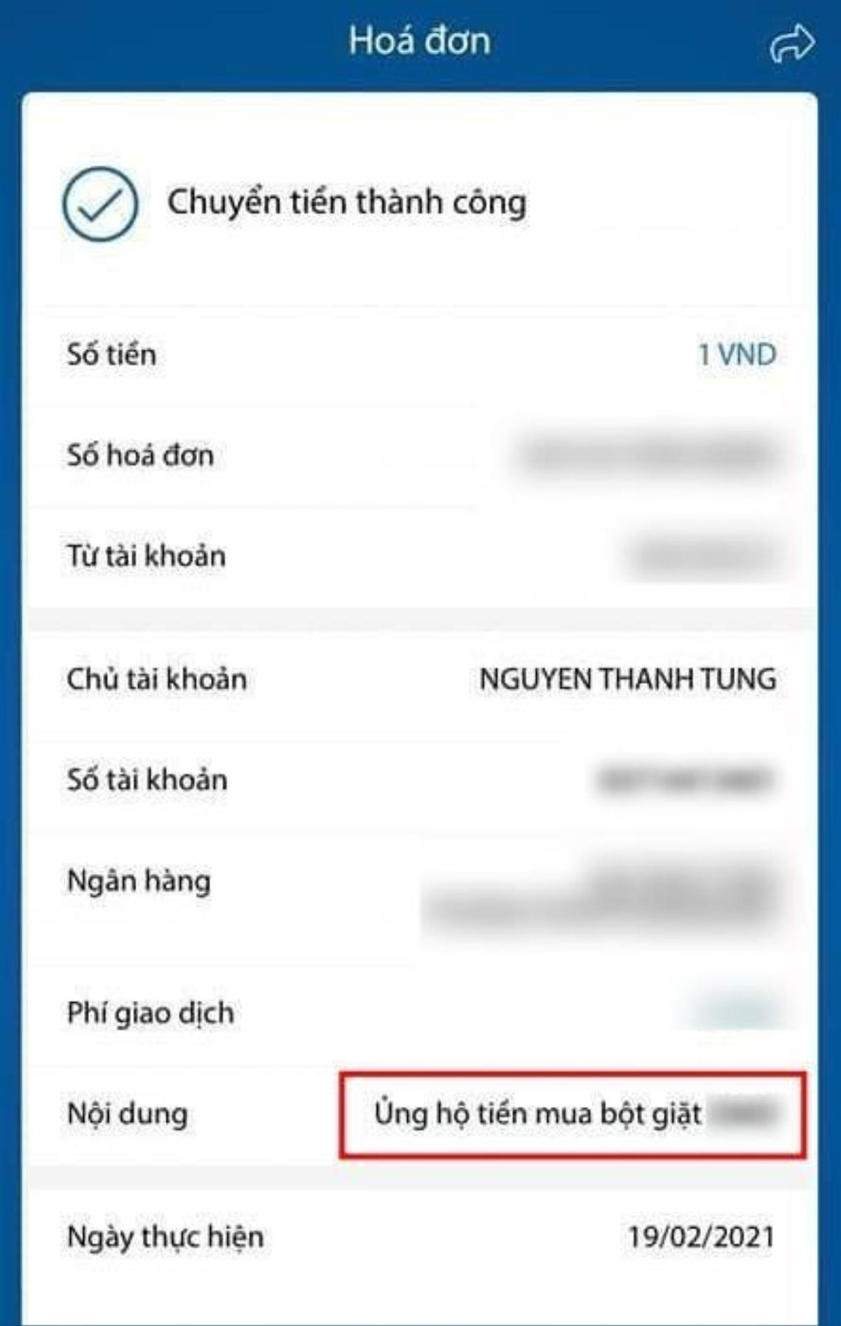 Fan chuyển khoản 'tài trợ' Sơn Tùng mua bột giặt tẩy trắng hậu scandal với Hải Tú Ảnh 2