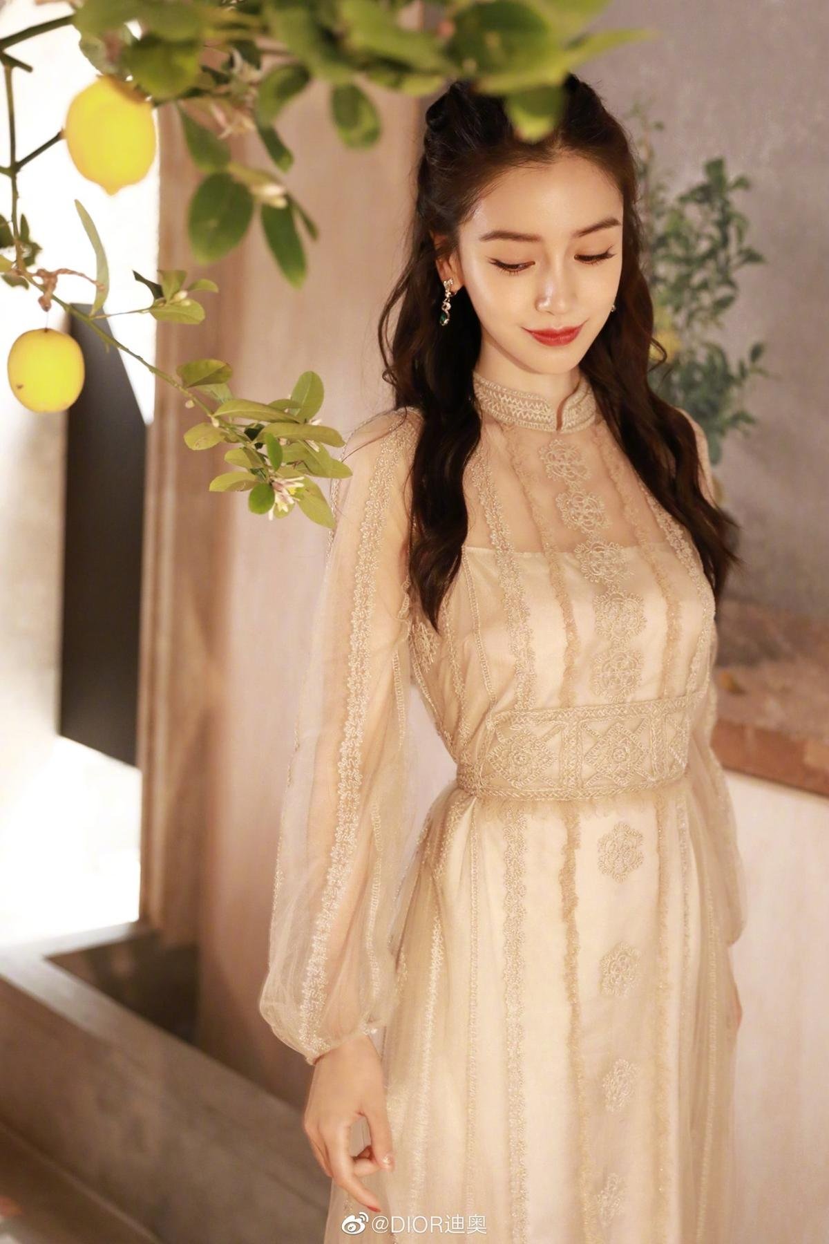 Hai 'nàng thơ' Dior Angelababy & Triệu Lệ Dĩnh so kè váy áo trên thảm đỏ Ảnh 2