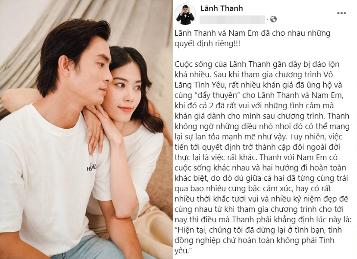 Chia tay Nam Em, Lãnh Thanh bị nhiều fan 'tẩy chay': Facebook ngập tràn chỉ trích, đòi lời xin lỗi Ảnh 2