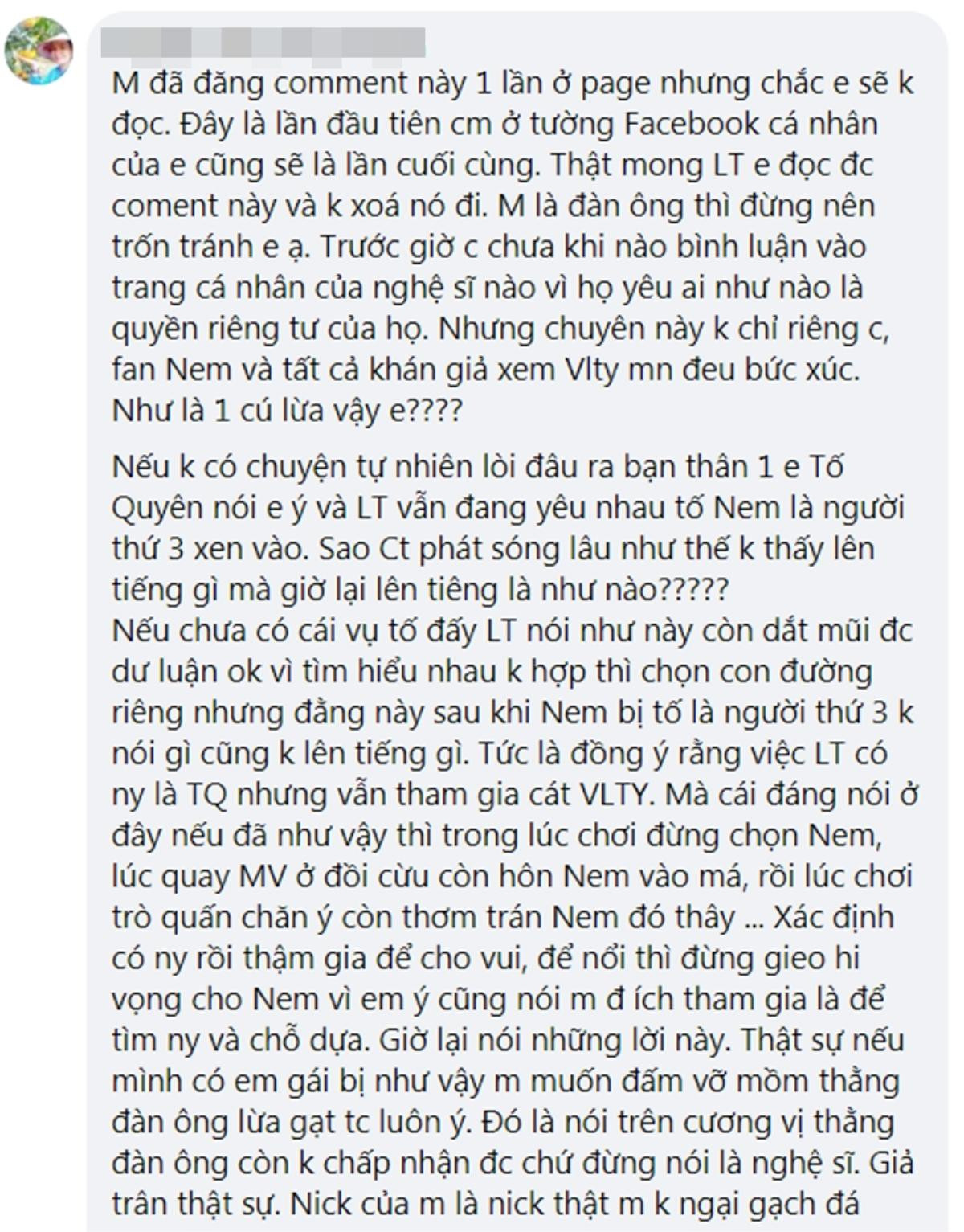 Chia tay Nam Em, Lãnh Thanh bị nhiều fan 'tẩy chay': Facebook ngập tràn chỉ trích, đòi lời xin lỗi Ảnh 4