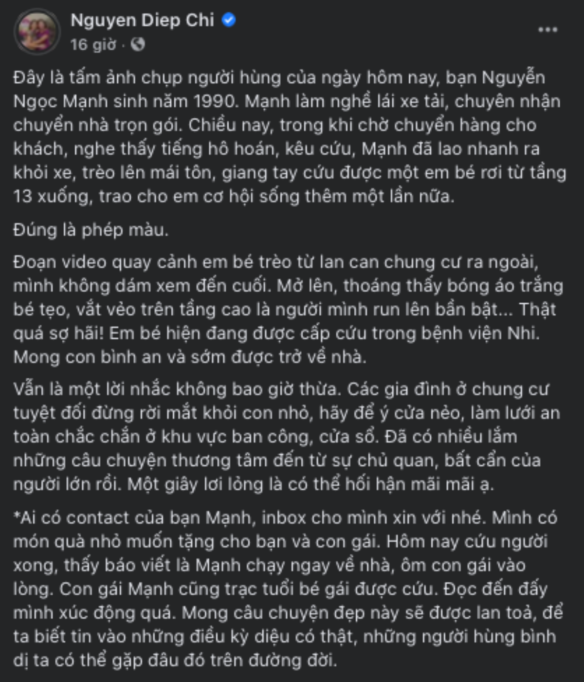 'Hội mẹ bỉm sữa' thi nhau cảm ơn 'người hùng' Nguyễn Ngọc Mạnh và bức xúc vì người chăm bé quá lơ là Ảnh 10