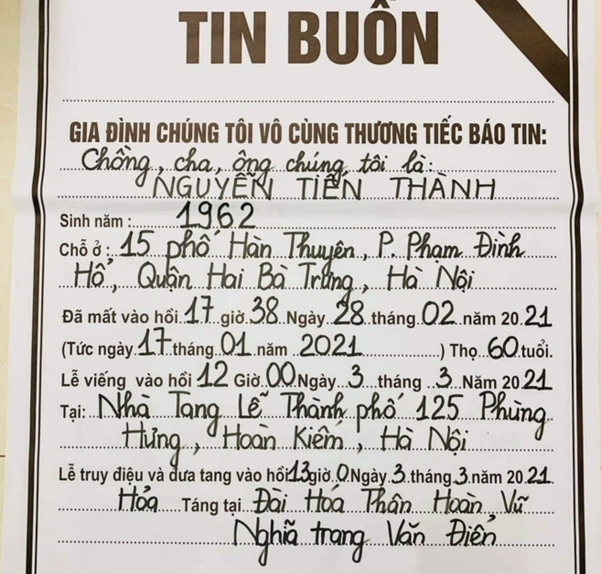 Diễn viên Văn Thành phim 'Chuyện Phố Phường' qua đời ở tuổi 59 vì tai biến khiến sao Việt thương xót Ảnh 2