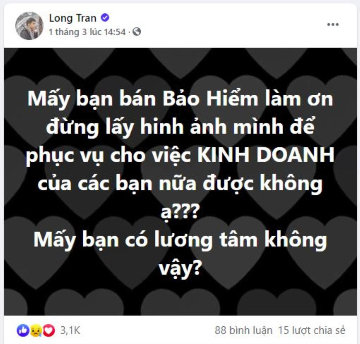 Long Chun khởi kiện người bán bảo hiểm vì đăng thông tin bệnh tật cá nhân với mục đích bán hàng Ảnh 2