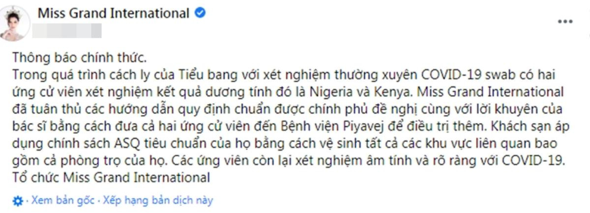 2 hoa hậu bị loại vì nhiễm Covid-19 khi thi Miss Grand tại Thái Lan: Fan lo sốt vó cho Ngọc Thảo? Ảnh 2