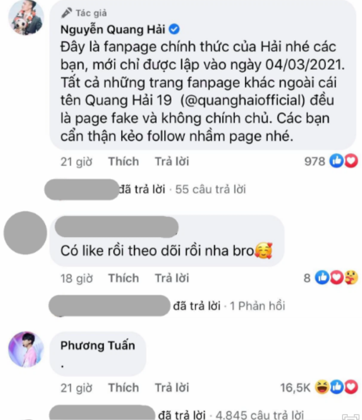 Quang Hải vừa thông báo lập fanpage riêng, Jack liền có hành động đặc biệt Ảnh 3