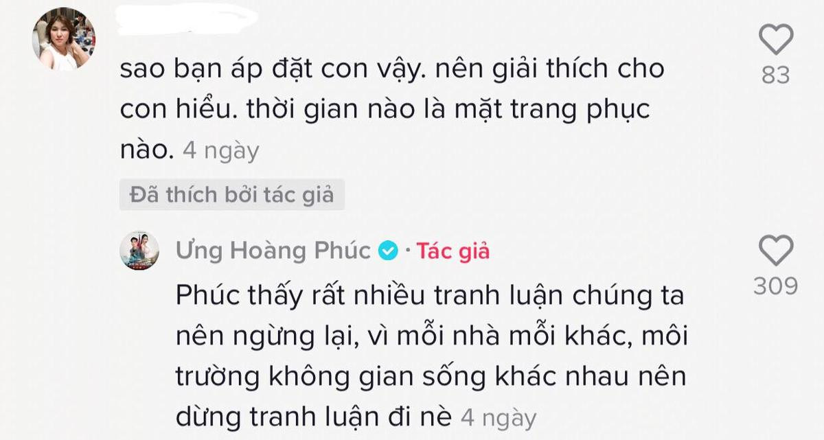 Cư dân mạng tranh cãi về cách dạy con của vợ Ưng Hoàng Phúc Ảnh 1