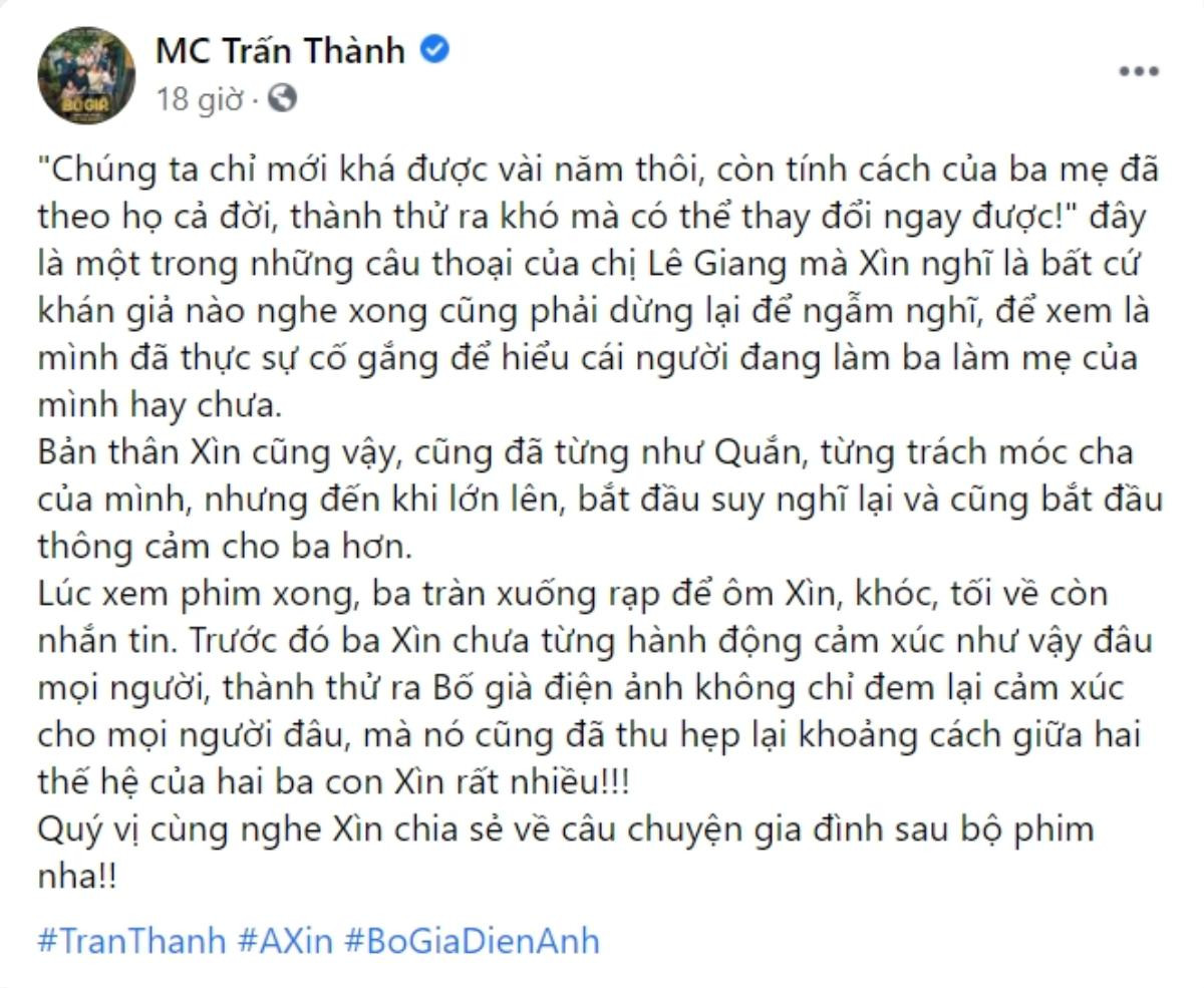 Trấn Thành: 'Tôi từng trách móc ba của mình trong quá khứ' Ảnh 7