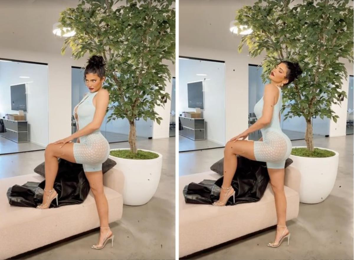 Kylie Jenner lại khiến dân tình đau mắt với bodysuit xuyên thấu khoét ngực táo bạo Ảnh 3