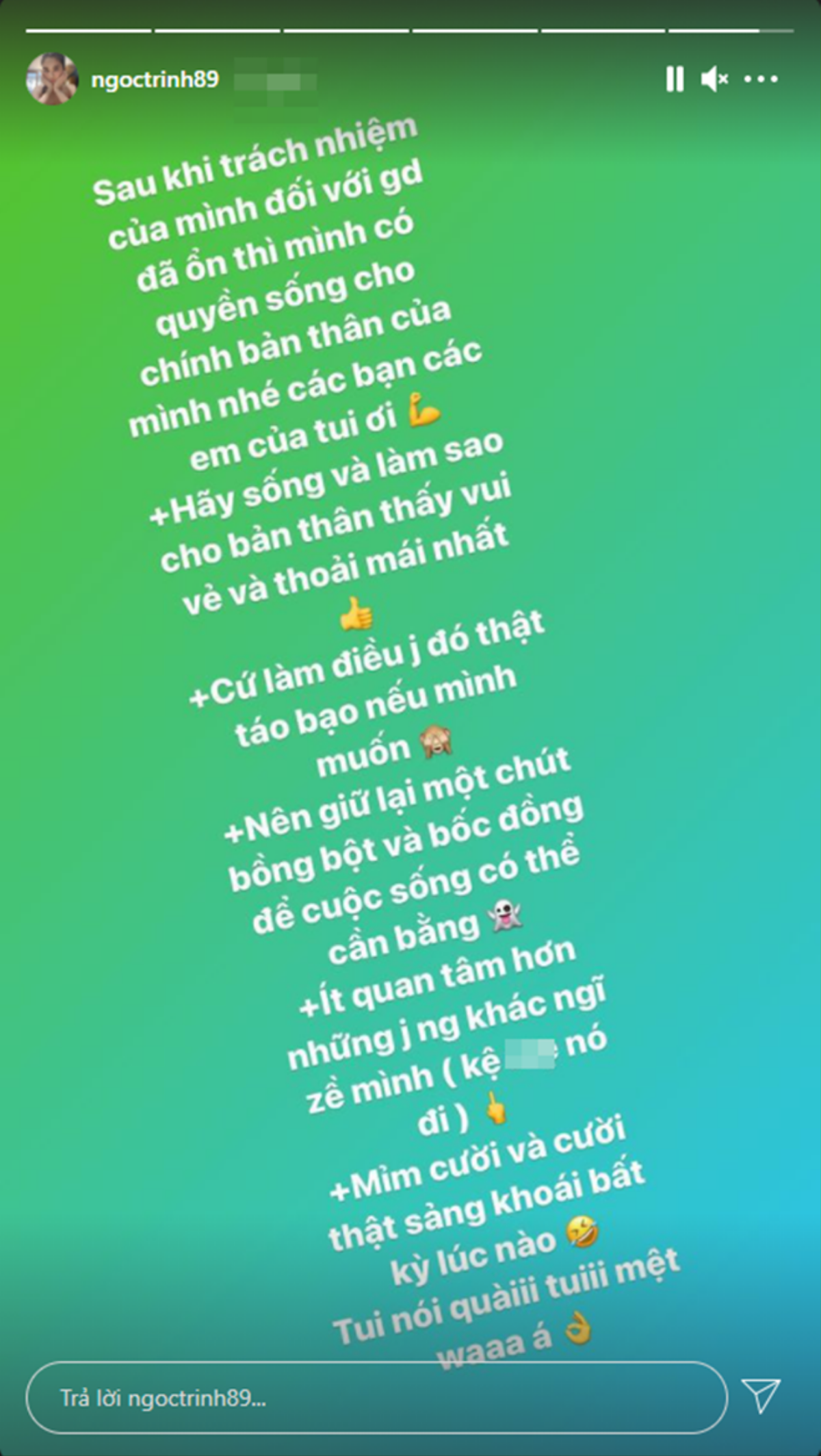 Ngọc Trinh nhắn nhủ bạn bè đầy ẩn ý giữa ồn ào mượn hình ảnh mạng bán đồ thanh lý Ảnh 2