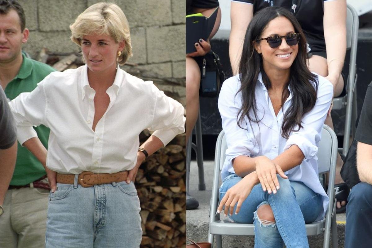 Sợi chỉ đỏ xuyên suốt gu thời trang của Công nương Diana và hai con dâu Kate & Meghan Ảnh 17