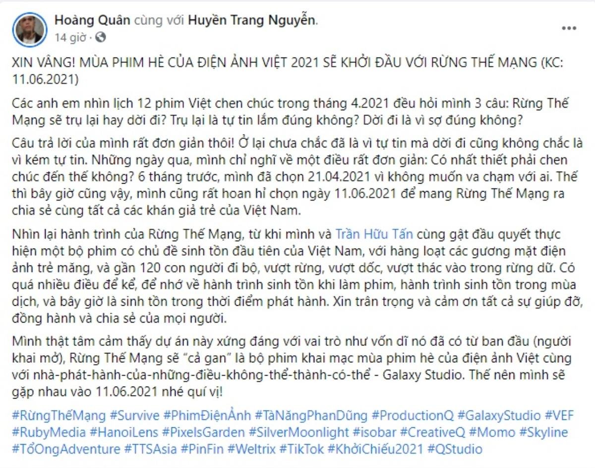 Phim kinh dị về phượt Tà Năng - Phan Dũng đổi sang tháng 6, NSX: Dời lịch không phải vì sợ các phim khác Ảnh 3