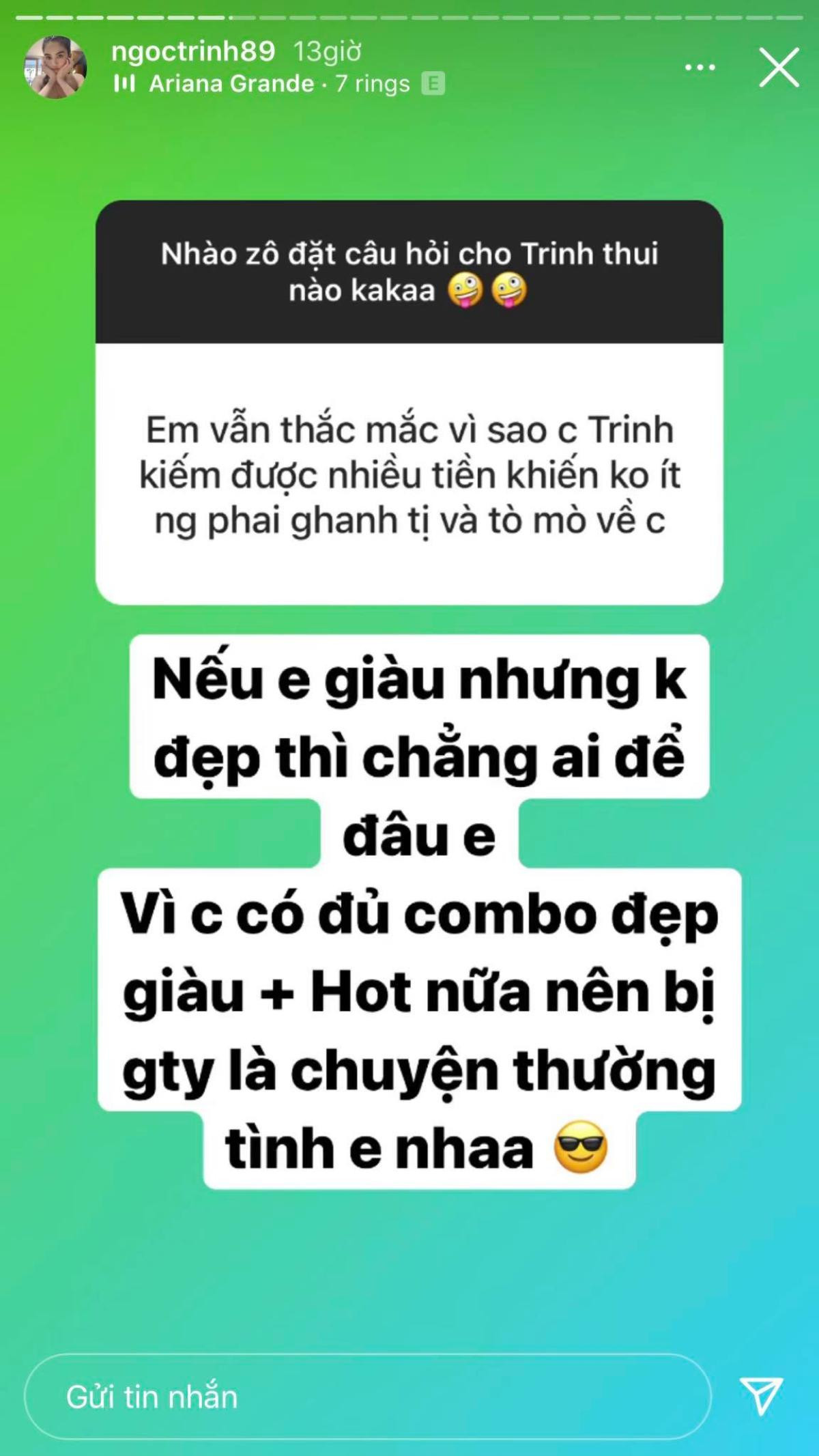 Ngọc Trinh giải thích cho fan: Đủ combo giống chị thì 'gato' là chuyện thường tình Ảnh 3