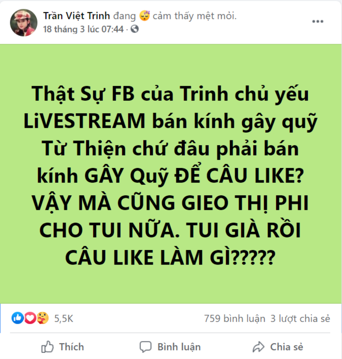 Việt Trinh phản ứng 'cực gắt' khi bị mỉa mai bán hàng gây quỹ từ thiện để 'câu view' Ảnh 2