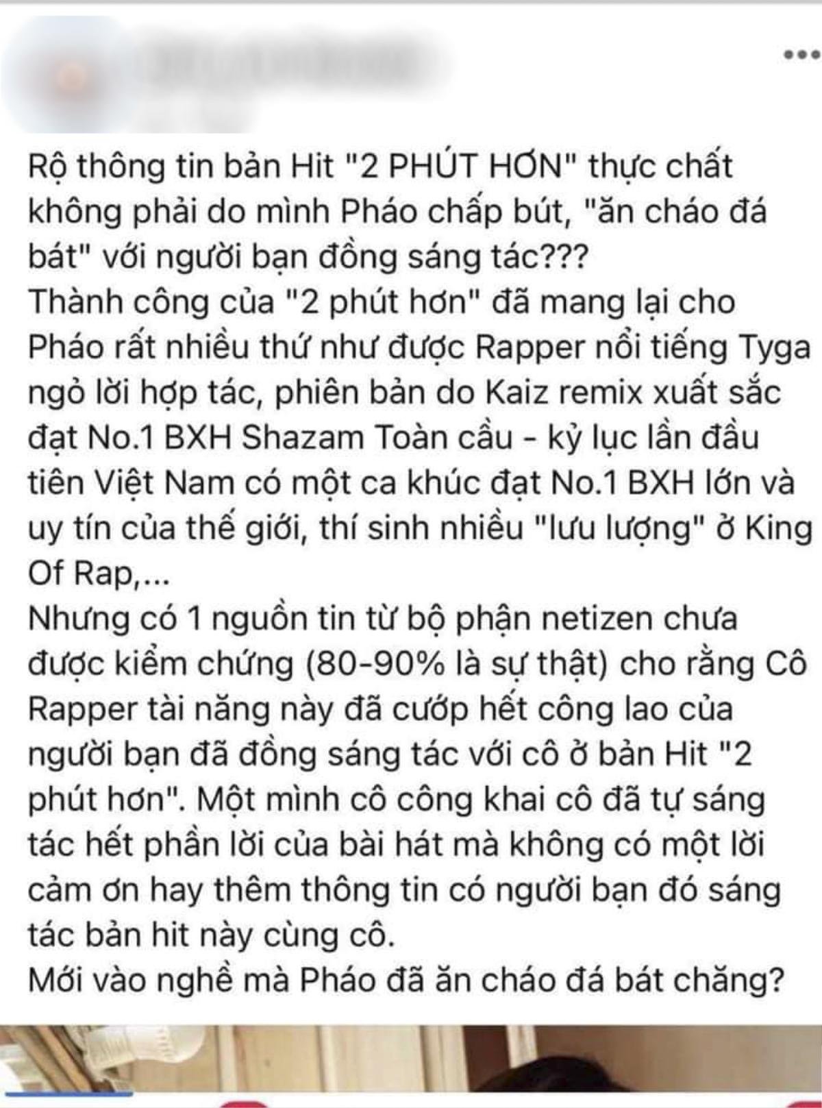 Pháo: 2 phút hơn do tôi sáng tác 100%, tin đồn ảnh hưởng nặng nề và xin hoãn ra mắt ca khúc với Tyga Ảnh 2