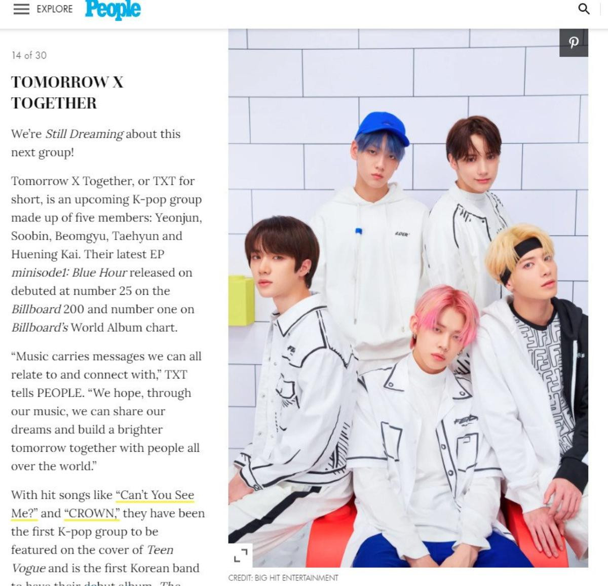 TXT và aespa 'lọt mắt xanh' của People Magazine trong list 'Nghệ sĩ mới nổi tạo dấu ấn 2021' Ảnh 3