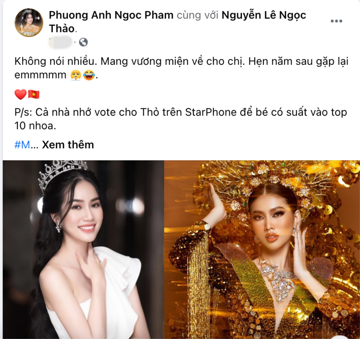 Chị em hoa hậu Việt Nam đồng lòng: H'Hen Niê - Minh Tú - Khánh Vân - kêu gọi vote cho Ngọc Thảo Ảnh 9