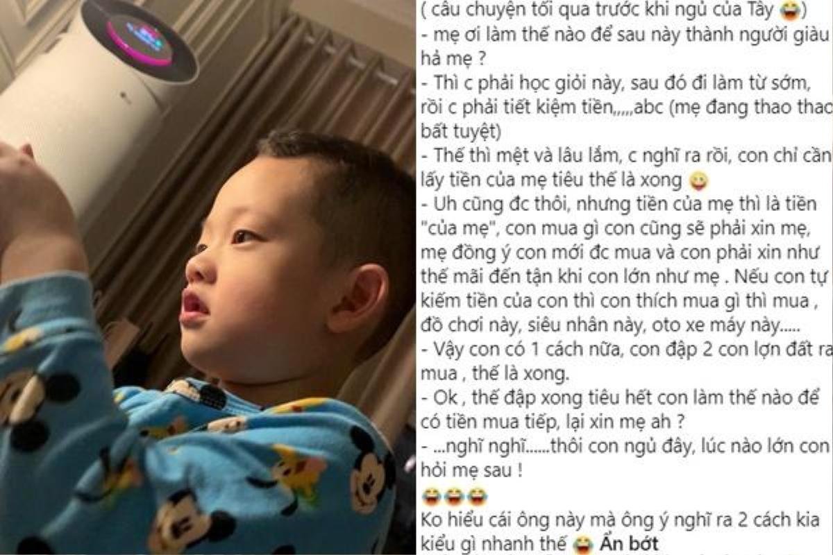 Phản ứng hài hước của Ly Kute khi con trai bày cách làm giàu cực dễ Ảnh 2