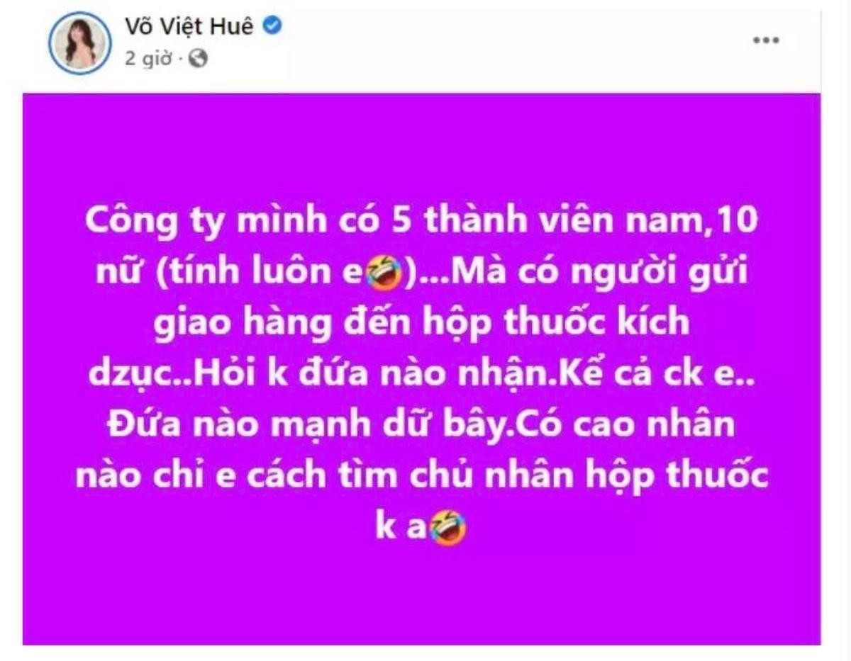 Vợ Lê Hoàng - The Men bức xúc truy tìm người đặt thuốc kích dục gửi về công ty Ảnh 3