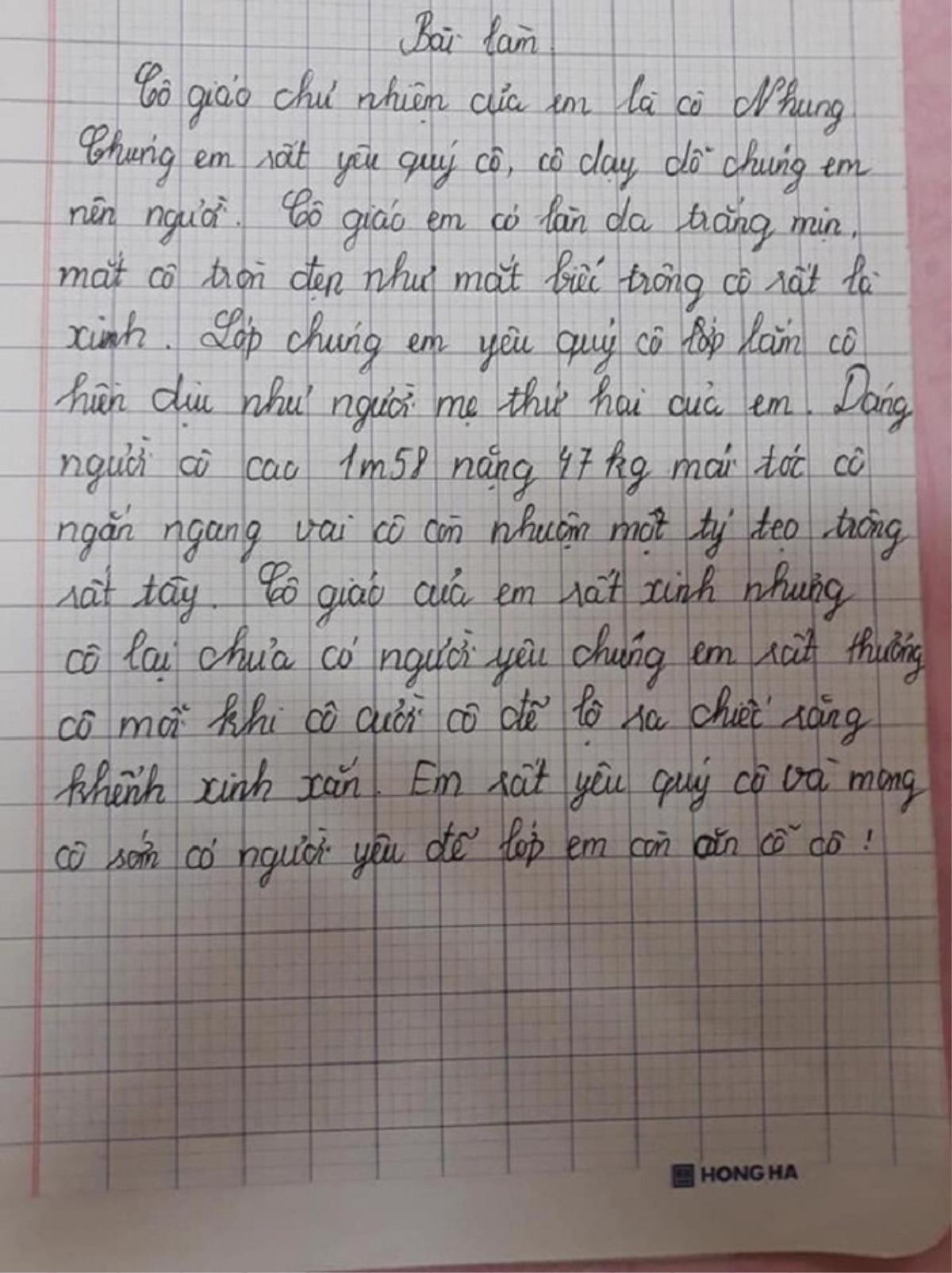 Cười ngất trước lời gửi gắm tới cô giáo chủ nhiệm: 'Mong cô sớm có người yêu để lớp em còn ăn cỗ!' Ảnh 1