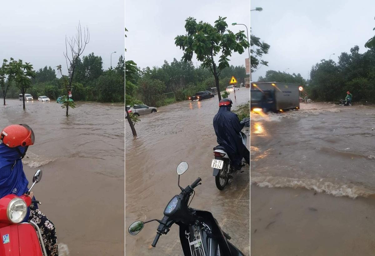 Hà Nội tắc đường tới nghẹt thở, Chương Mỹ ngập lụt nghiêm trọng vì mưa lớn kéo dài hàng giờ Ảnh 14