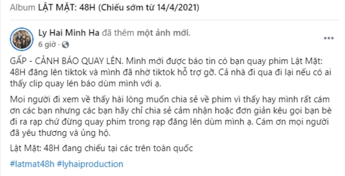 'Lật mặt: 48H' lại dính nạn quay lén: Lý Hải lên tiếng khẩn cầu khán giả giúp đỡ Ảnh 2