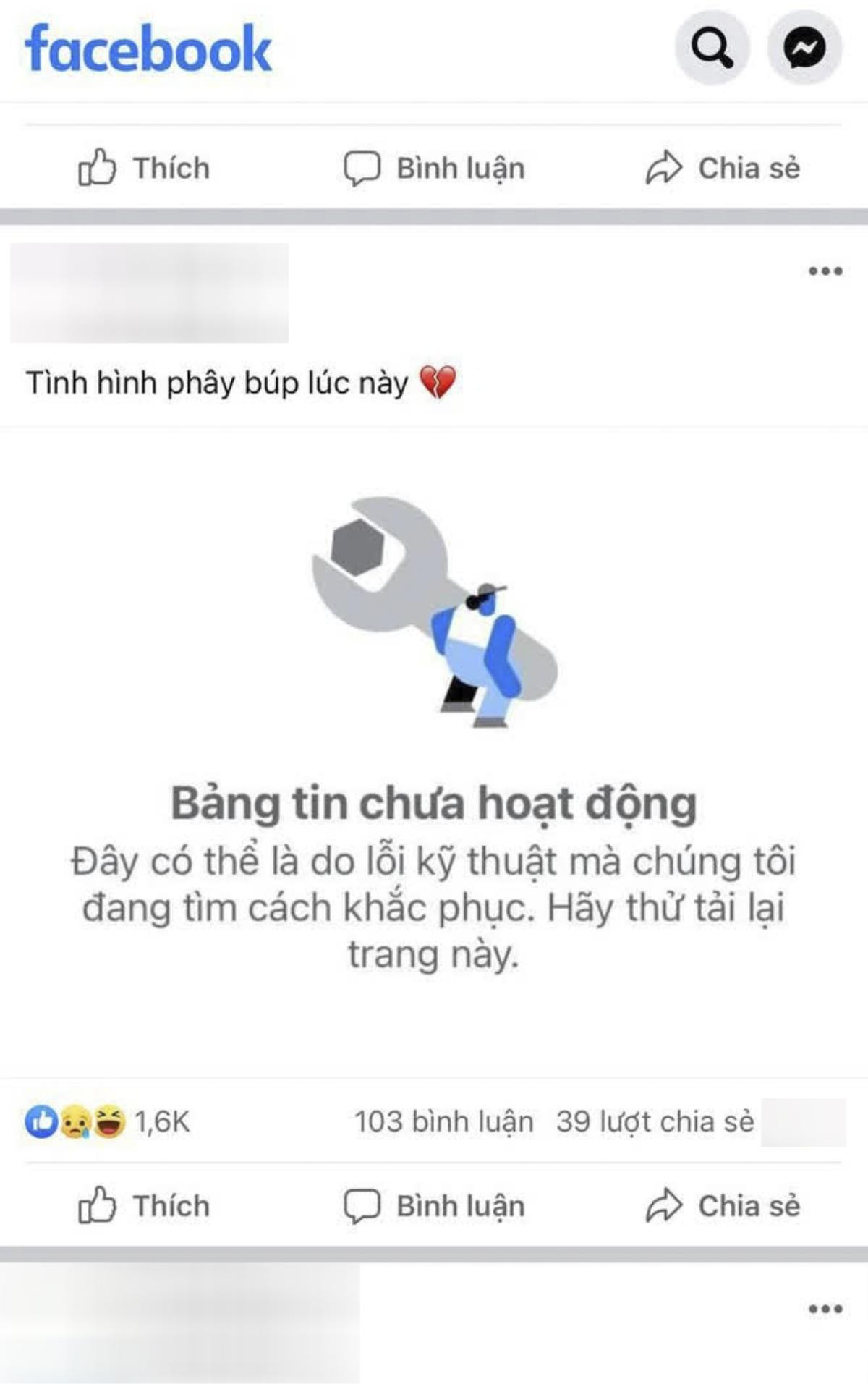 Facebook tại Việt Nam bất ngờ gặp lỗi lạ khiến nhiều người hoang mang Ảnh 4