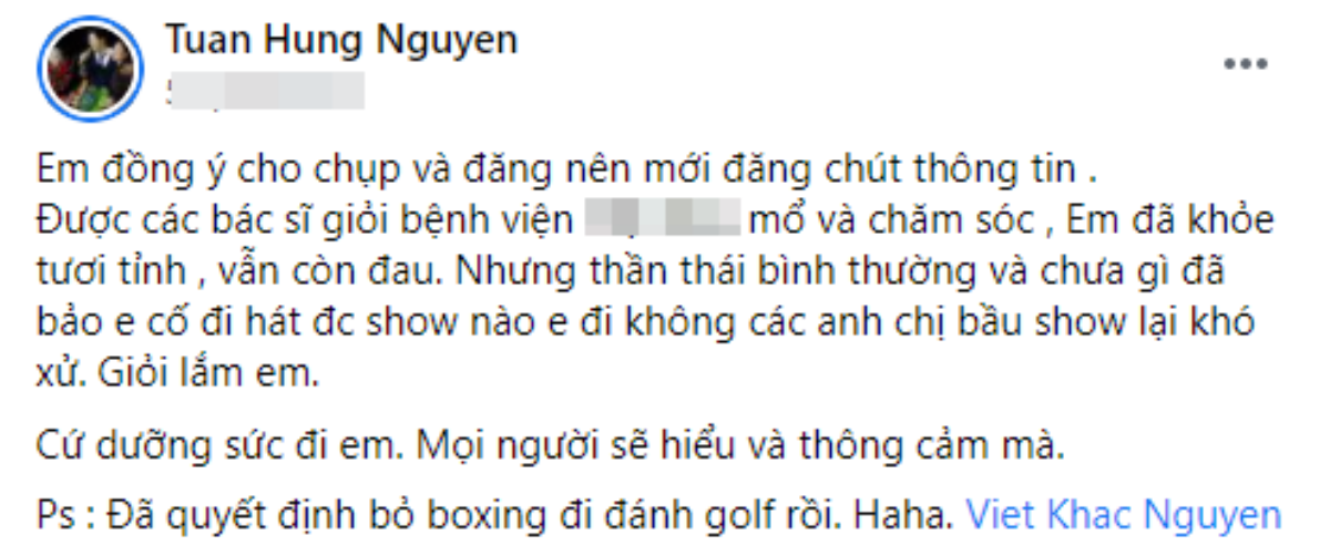 Khắc Việt cập nhật tình hình sức khoẻ sau phẫu thuật: 'Cảm thấy may mắn khi anh em luôn bên cạnh' Ảnh 4