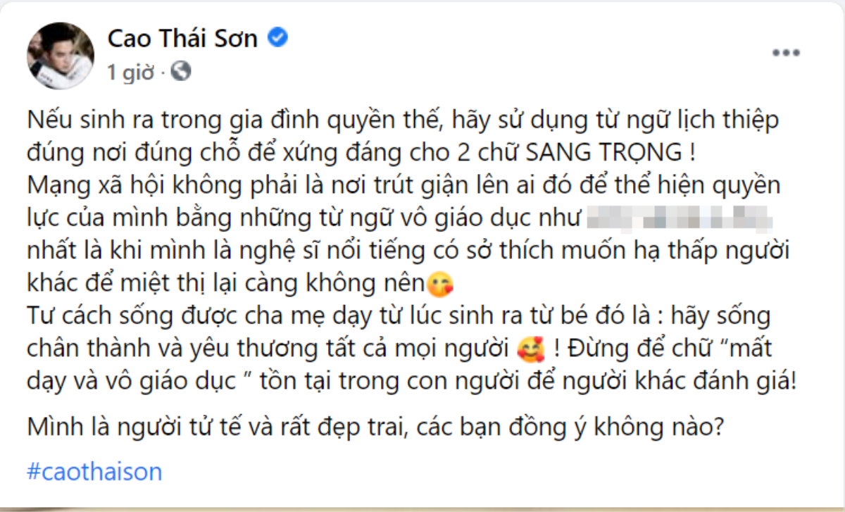 Nathan Lee 'phản pháo kịch liệt', Cao Thái Sơn cũng không phải dạng vừa: 'Đừng để mất dạy và vô giáo dục' Ảnh 3