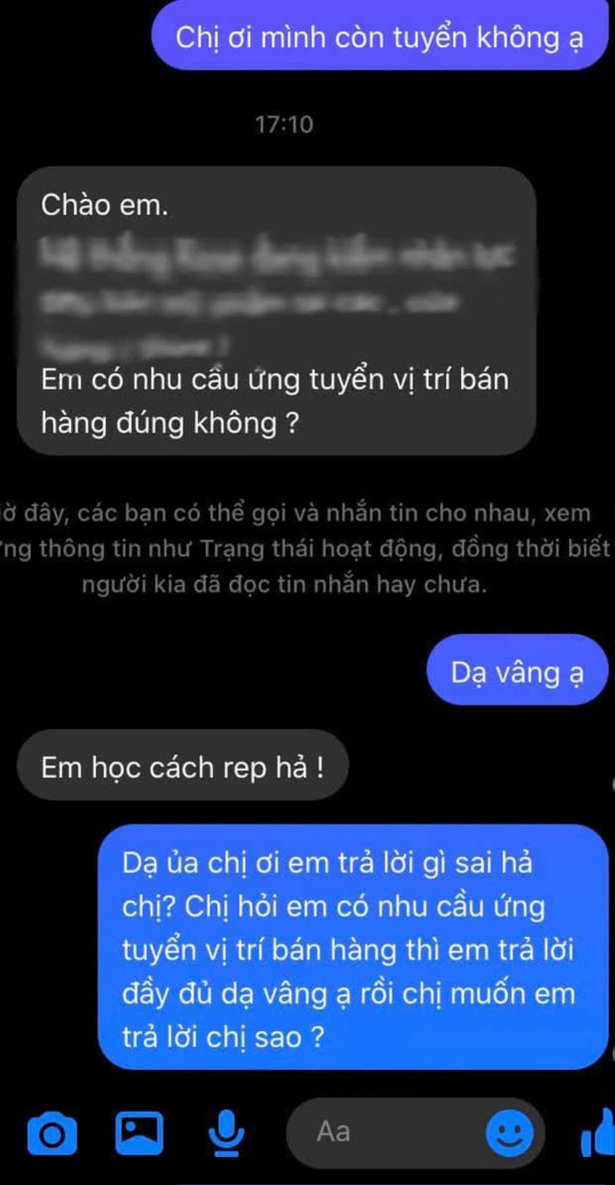 Nhắn tin xin việc lịch sự lễ phép, cô gái vẫn bị nhà tuyển dụng từ chối thẳng thừng gây khó hiểu Ảnh 1