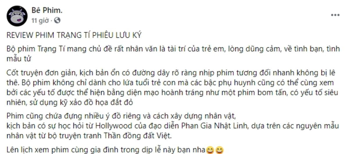 Review của khán giả khi xem 'Trạng Tí': Khen nhiều hơn chê, đầu tư dụng công nhưng còn mắc lỗi Ảnh 4