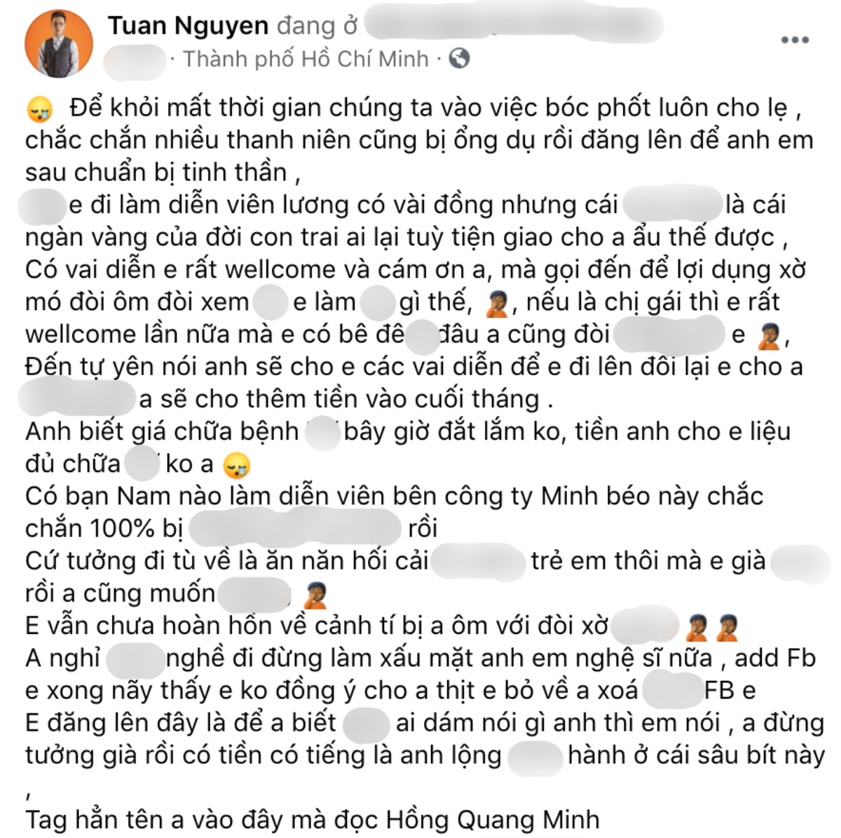 Minh Béo bị tố 'gạ tình' trai trẻ, dân mạng thất vọng với loạt tin nhắn có nội dung phản cảm Ảnh 1