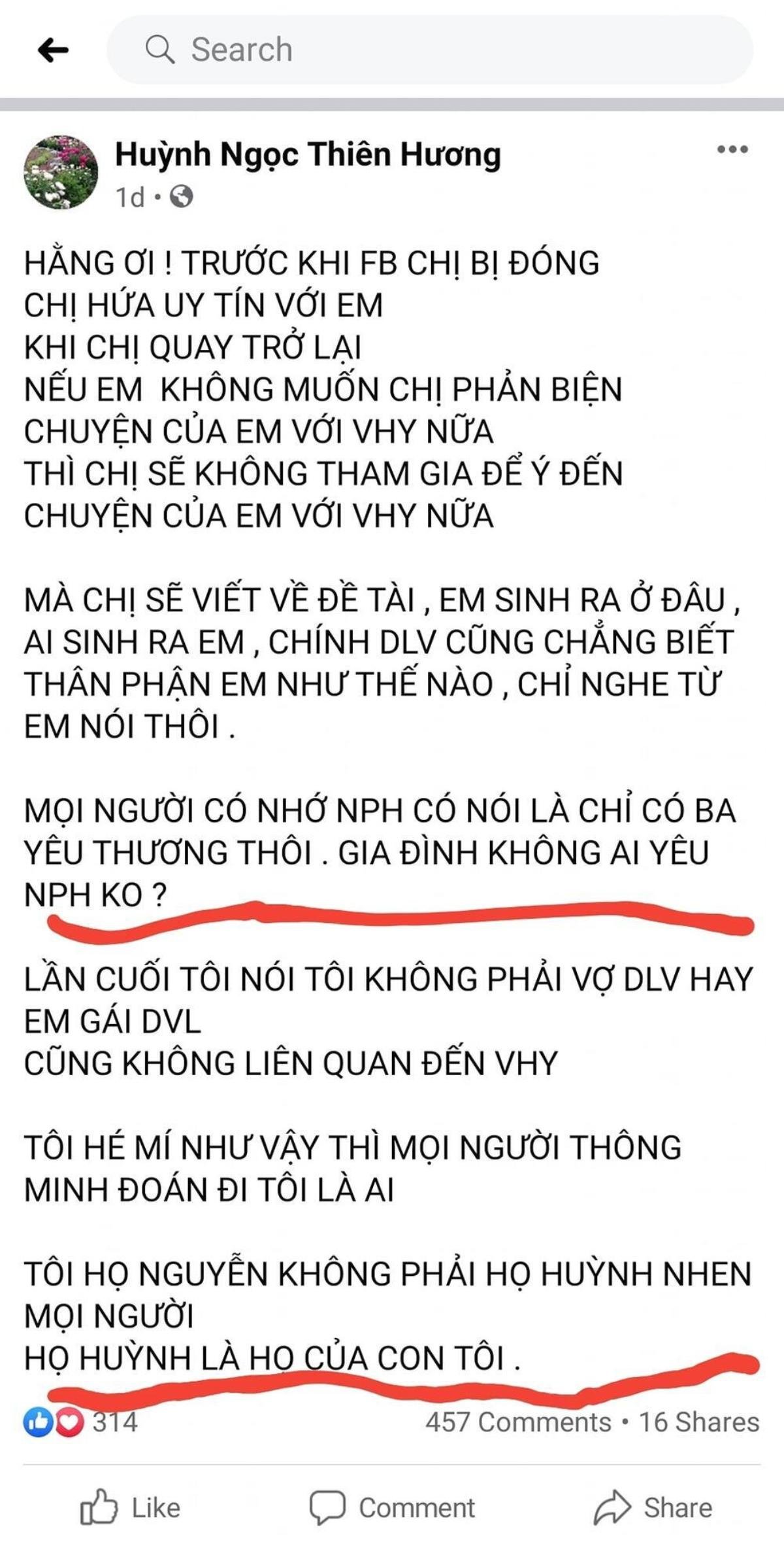 Sau nhiều ngày né tránh, cuối cùng bà Phương Hằng đã lên tiếng về nhân vật bí ẩn Huỳnh Ngọc Thiên Hương Ảnh 1