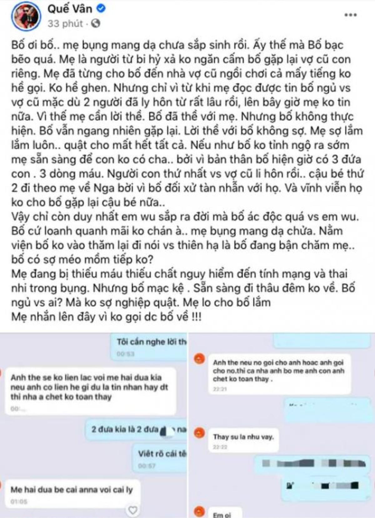 Quế Vân 'tố' bạn trai ngủ với vợ cũ nhiều lần dù đã li hôn, còn tung bằng chứng những lời thề độc Ảnh 3