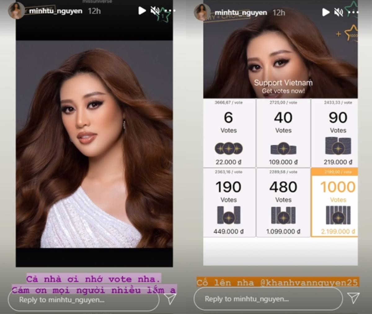 H'Hen Niê mạnh tay chi 20 triệu, Minh Tú ủng hộ 1000 vote để đưa Khánh Vân chắc suất Top 21 Miss Universe Ảnh 5